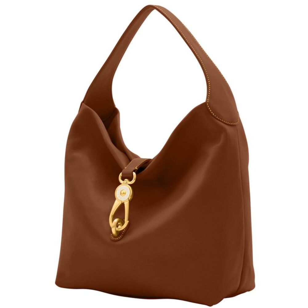 Dooney & Bourke Florentine Logo Lock Shoulder Bag - Chestnut - Picture 2 of 4